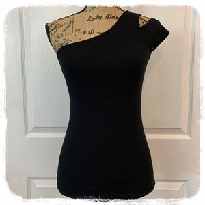 NWT Express Black Off-Shoulder Tank Top sz. s